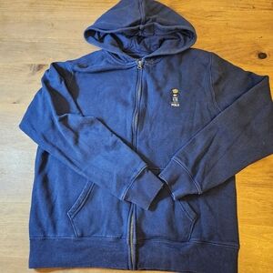 Polo Ralph Lauren Boys Zip-Up Hoodie Sweatshirt Polo Bear Boys XL **FLAWED**